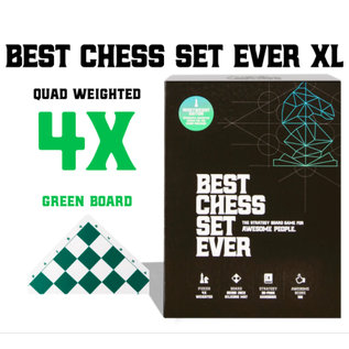 Best Chess Set Ever Best Chess Set Ever: 4x Tournament Size - Double Sided Black/Green