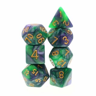 Foam Brain Dice: Poly 7 Set - Monster Snot