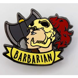 Foam Brain Banner Class Pin - Barbarian