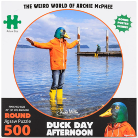 Archee McPhee Duck Day Afternoon Round 500 pc Puzzle