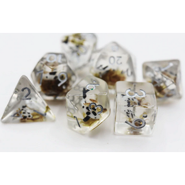 Foam Brain Dice - Poly 7 Black Koi Fish RPG Set