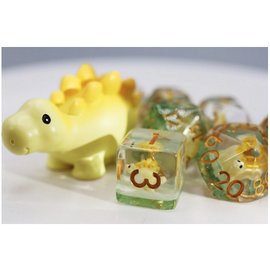 Foam Brain Dice: Poly 7 Inclusion Set - Stegosaurus