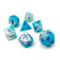 Chessex Dice - 7 Set Pearl Turquoise White / Blue Luminary
