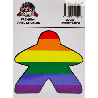 Foam Brain Rainbow Meeple Sticker