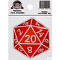 Foam Brain D20 Sticker - Red