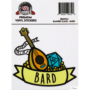 Foam Brain Banner Class Sticker Bard