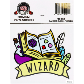 Foam Brain Banner Class Sticker Wizard
