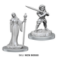 WizKids/NECA Critical Role Unpainted Miniatures: W03 Human Wizard Female & Halfling Holy Warrior Female