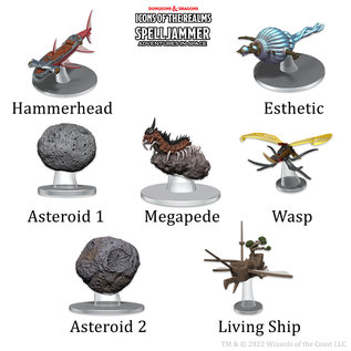 WizKids/NECA D&D Icons of the Realms Ship Scale Asteroid Encounters