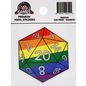 Foam Brain D20 Sticker - Rainbow