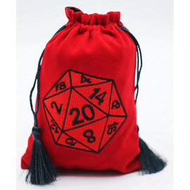 Foam Brain Dice Bag - Red D20