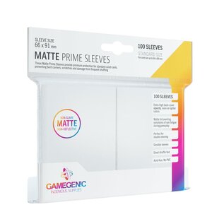 Gamegenic Prime: Matte Standard Sleeves - White (100)