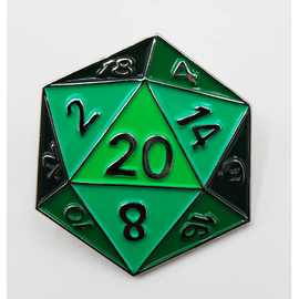 Foam Brain Green D20 Pin