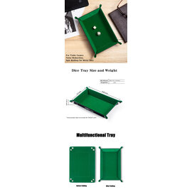 Dice Habit Rectangle Folding Dice Tray (Green)