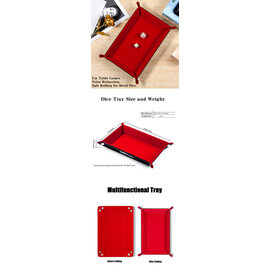 Dice Habit Rectangle Folding Dice Tray (Red)