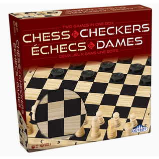 Outset Media Chess and Checkers Wood
