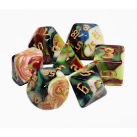 Foam Brain Dice: Poly 7 Set - Secret Garden