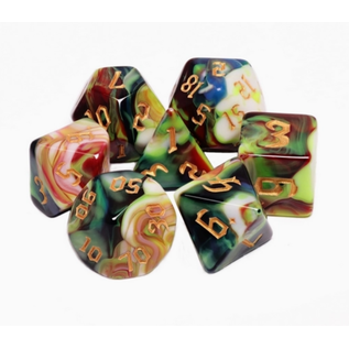 Foam Brain Dice: Poly 7 Set - Secret Garden