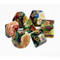 Foam Brain Dice: Poly 7 Set - Secret Garden