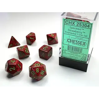 Chessex Dice: Poly 7 Set - Speckled Strawberry