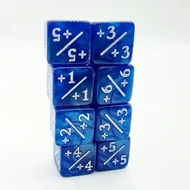 Foam Brain Dice: MTG Plus Counters - Pearl Blue