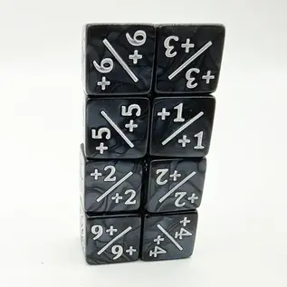 Foam Brain Dice: MTG Plus Counters - Pearl Black