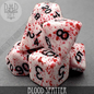 DnDDice.com Dice: Poly 7 Set - Blood Spatter