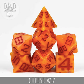 DnDDice.com Dice: Poly 7 Set - Cheese Wiz