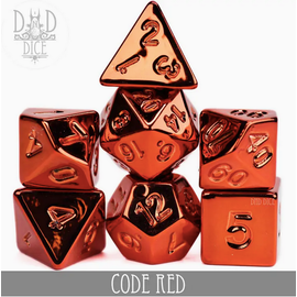 DnDDice.com Dice: Poly 7 Set - Code Red