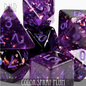 DnDDice.com Dice: Poly 7 Set - Color Spray Plum