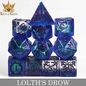 DnDDice.com Dice: Poly 11 Set - Lolths Drow