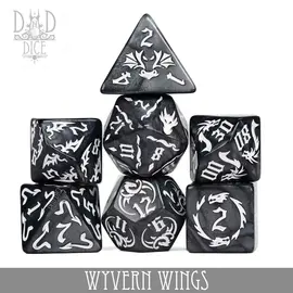 DnDDice.com Dice: Poly 7 Set - Wyvern Wings