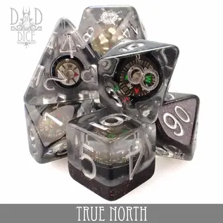 DnDDice.com Dice: Poly 7 Set - True North (Real Compass)
