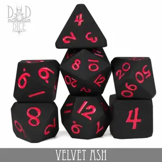 DnDDice.com Dice: Poly 7 Set - Velvet Ash (Silicone)