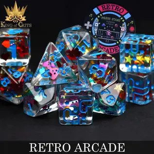 DnDDice.com Dice: Poly 11 Set - Retro Arcade