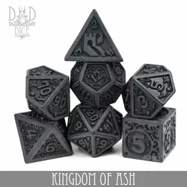 DnDDice.com Dice: Poly 7 Set - Kingdom of Ash