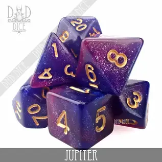 DnDDice.com Dice: Poly 7 Set - Jupiter Galaxy