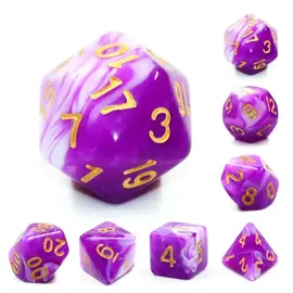 Foam Brain Dice: Poly 7 Set - Berry Cream
