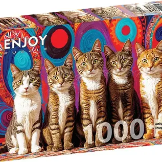Outset Media 1000pc ENJOY Puzzle - Five Cats