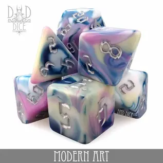 DnDDice.com Dice: Poly 7 Set - Modern Art