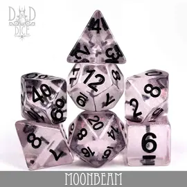 DnDDice.com Dice: Poly 7 Set - Moonbeam