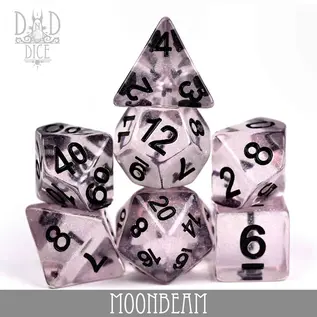 DnDDice.com Dice: Poly 7 Set - Moonbeam