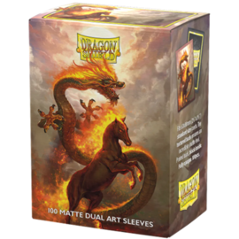 Arcane Tinmen Dragon Shield (100) Art Matte Dual - Fire Horse