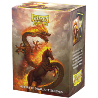 Arcane Tinmen Dragon Shield (100) Art Matte Dual - Fire Horse