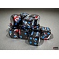 Chessex Dice: Brush 16mm D6 Dark Side / Blue (12)