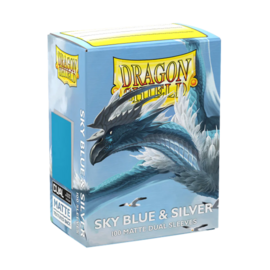 Arcane Tinmen Dragon Shield (100) Dual Matte - Sky Blue and Silver