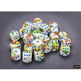 Chessex Dice: 12mm D6 - Brush Wavebreak / Gold