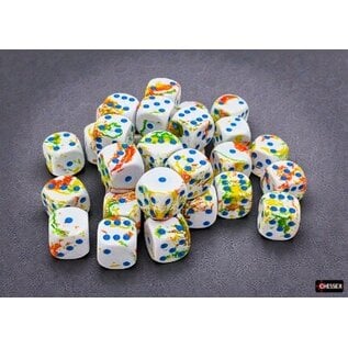Chessex Dice: Brush 12mm D6 Wavebreak / Gold (36)