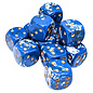 Chessex Dice: Brush 16mm D6 Wavebreak / Gold (12)