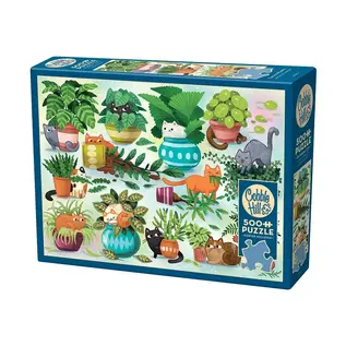 Cobble Hill Cats vs Plants 500 pc Puzzle